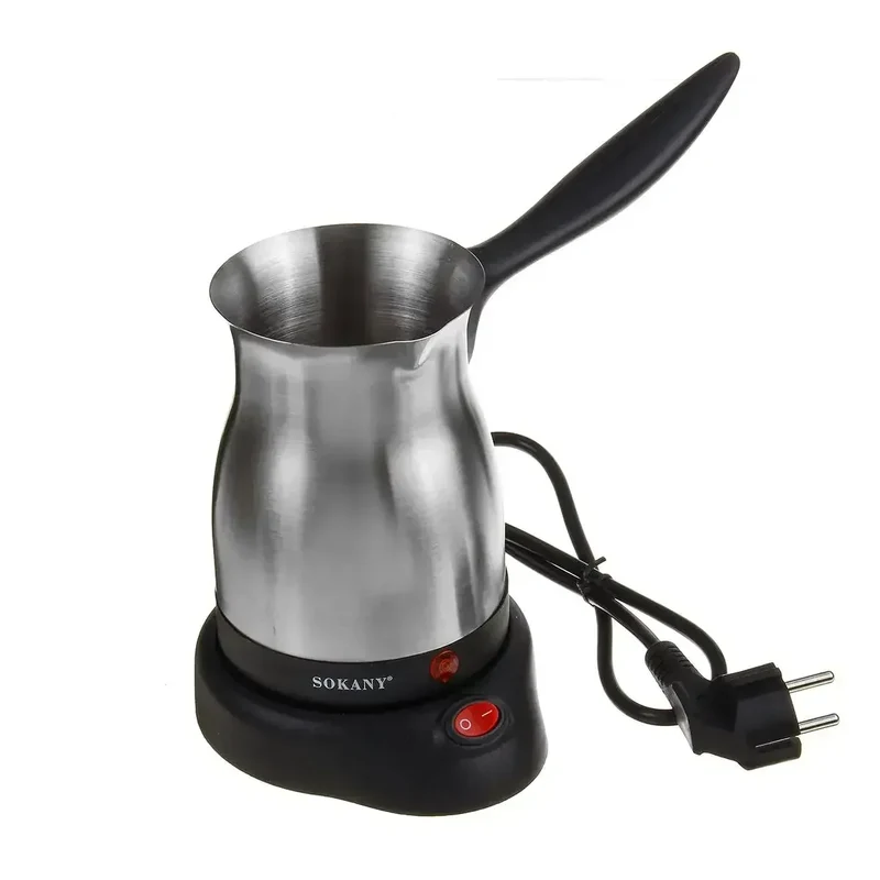 220V 800W Portable Electric Coffee Maker Turkish Greek Coffee Machine Stainless Steel Separated Home Office Espresso Moka Pot