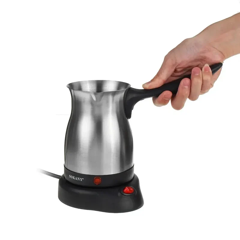 220V 800W Portable Electric Coffee Maker Turkish Greek Coffee Machine Stainless Steel Separated Home Office Espresso Moka Pot