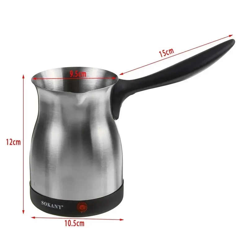 220V 800W Portable Electric Coffee Maker Turkish Greek Coffee Machine Stainless Steel Separated Home Office Espresso Moka Pot