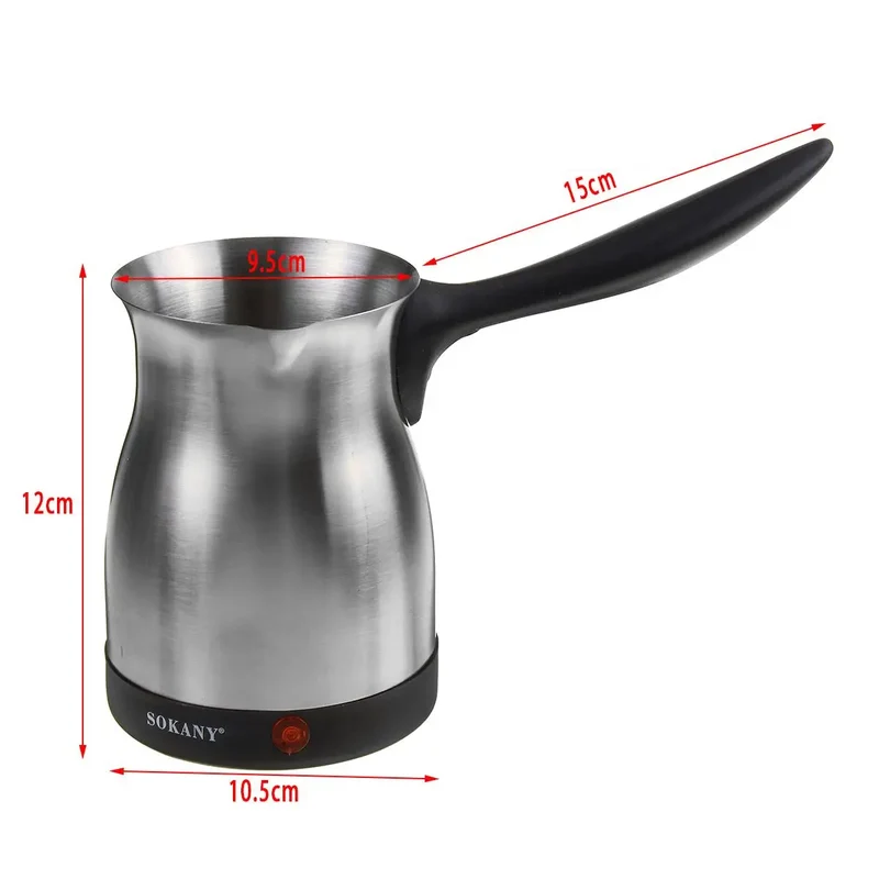 220V 800W Portable Electric Coffee Maker Turkish Greek Coffee Machine Stainless Steel Separated Home Office Espresso Moka Pot