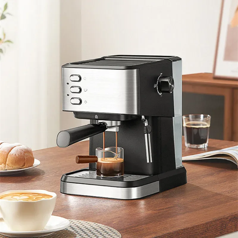 Small Semi-Automatic Espresso Coffee Maker For Home Use, High-Pressure Steam Whipped Milk And Brewed Coffee Pot Espresso Maker