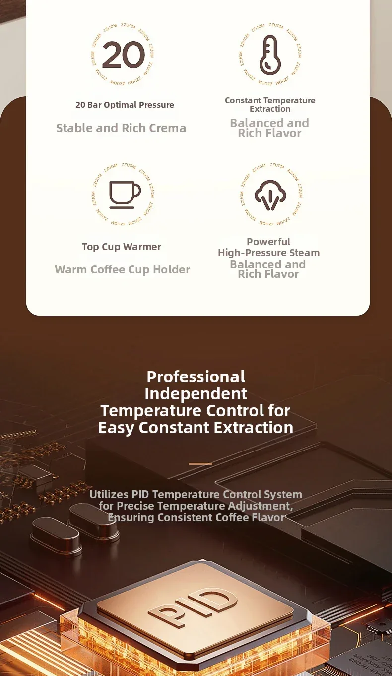 Small Semi-Automatic Espresso Coffee Maker For Home Use, High-Pressure Steam Whipped Milk And Brewed Coffee Pot Espresso Maker