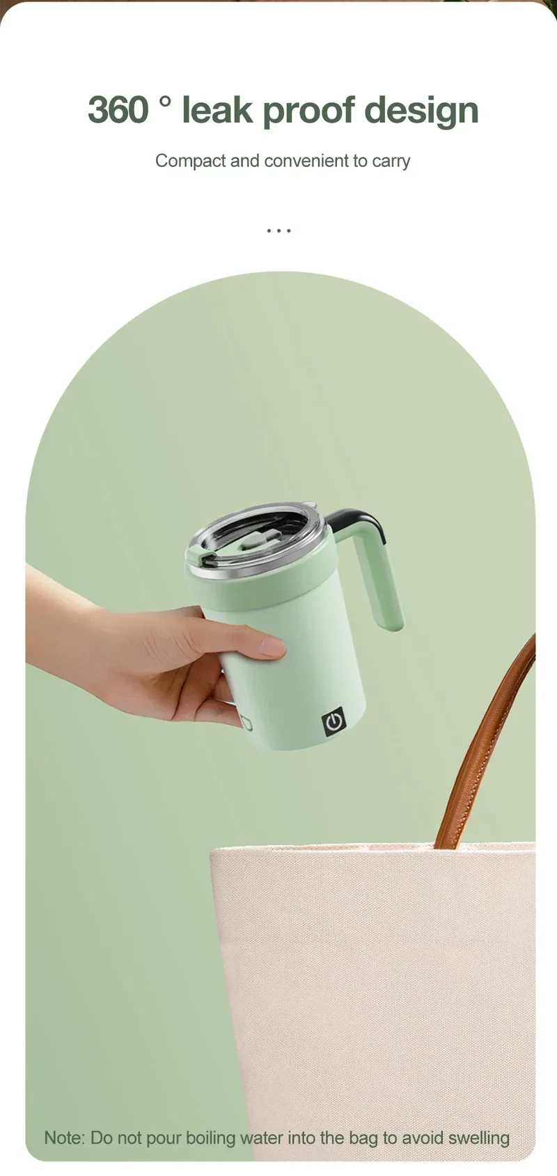 Detachable Automatic Mixing Coffee Cup Intelligent Temperature Measuring Rechargeable Mug Suitable for Office/Kitchen/Travel