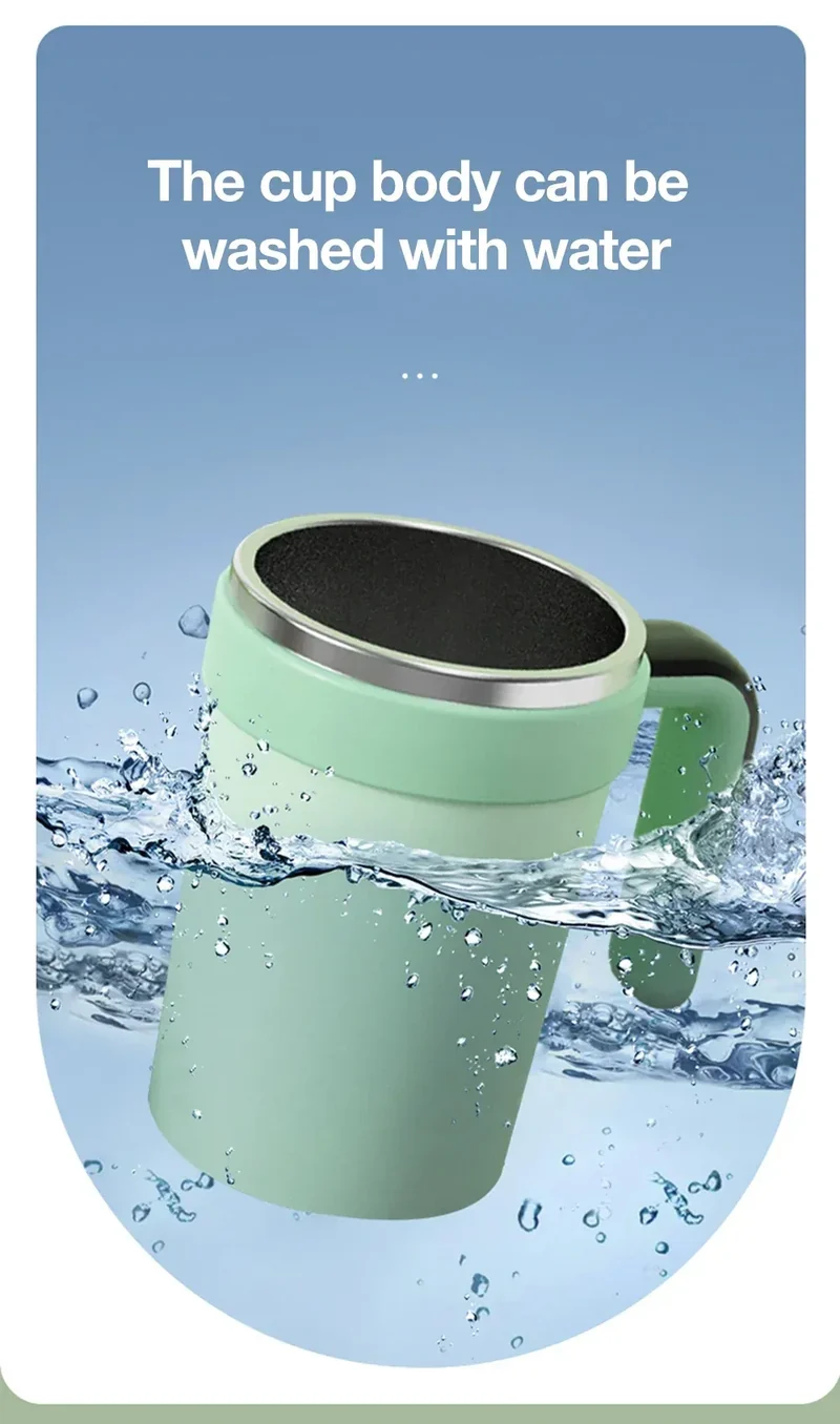 Detachable Automatic Mixing Coffee Cup Intelligent Temperature Measuring Rechargeable Mug Suitable for Office/Kitchen/Travel