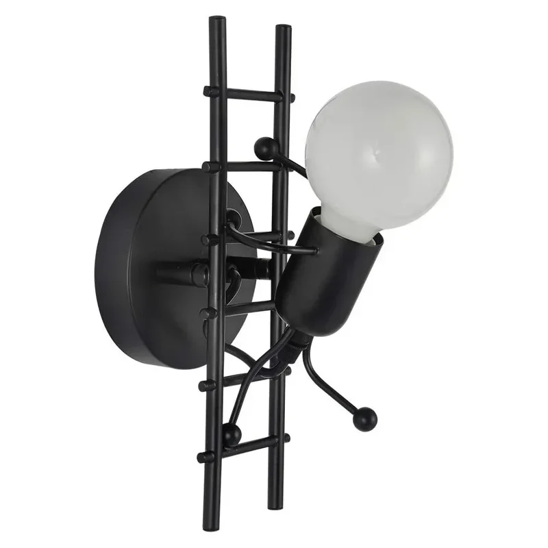 Creative Cartoon Wall Light, Metal Bedside Lamps for Kidsroom Livingroom Dinningroom E27 Bulb not Included