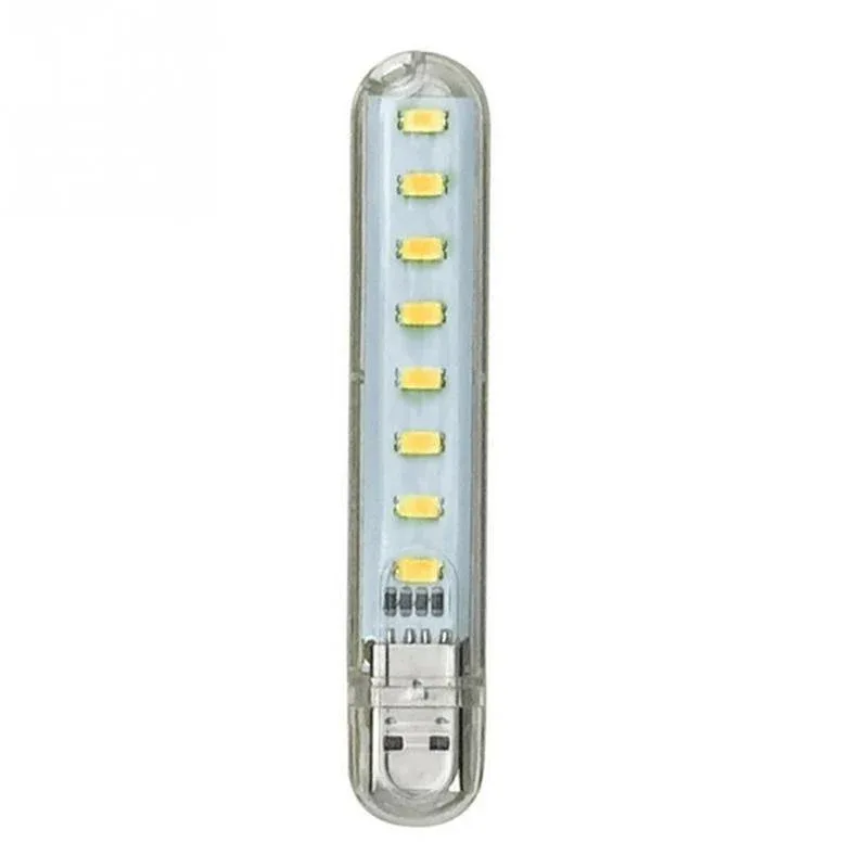 1 Pcs 8 LED Mini Portable USB Lamp DC 5V Camping USB Lighting for PC Laptop Mobile Power Bank Gadget