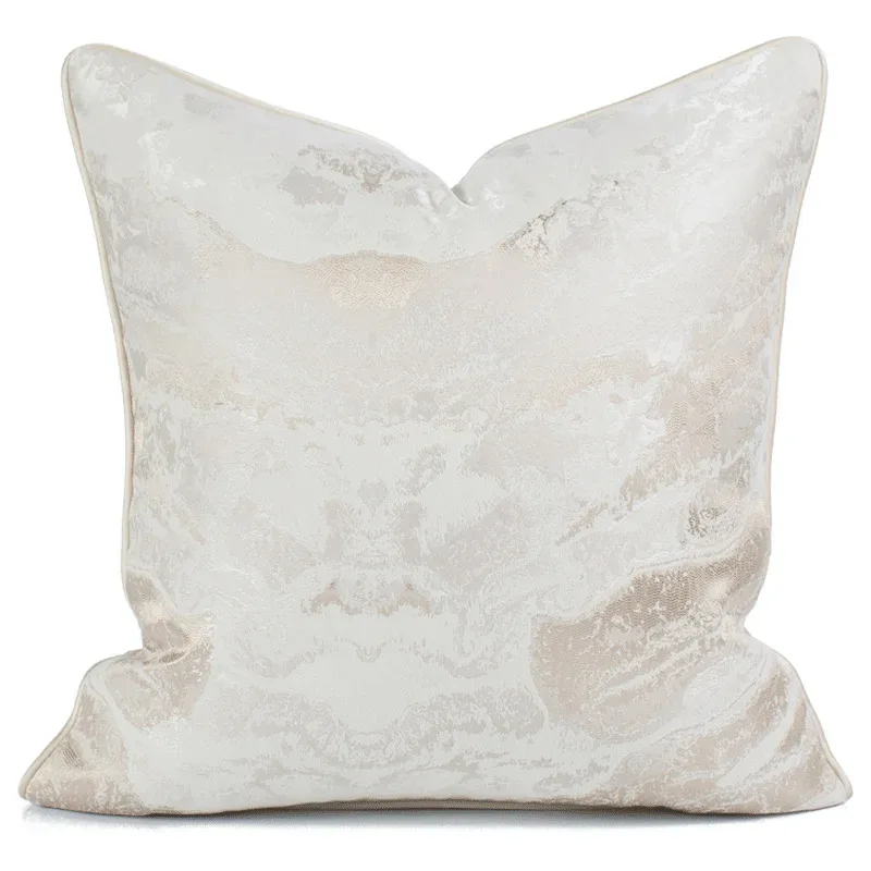 24" 22" 20" 18" Throw Pillow Covers Luxury Jacquard Marble Cushion Cover Brown Sliver Modern Decorative Pillow Cover