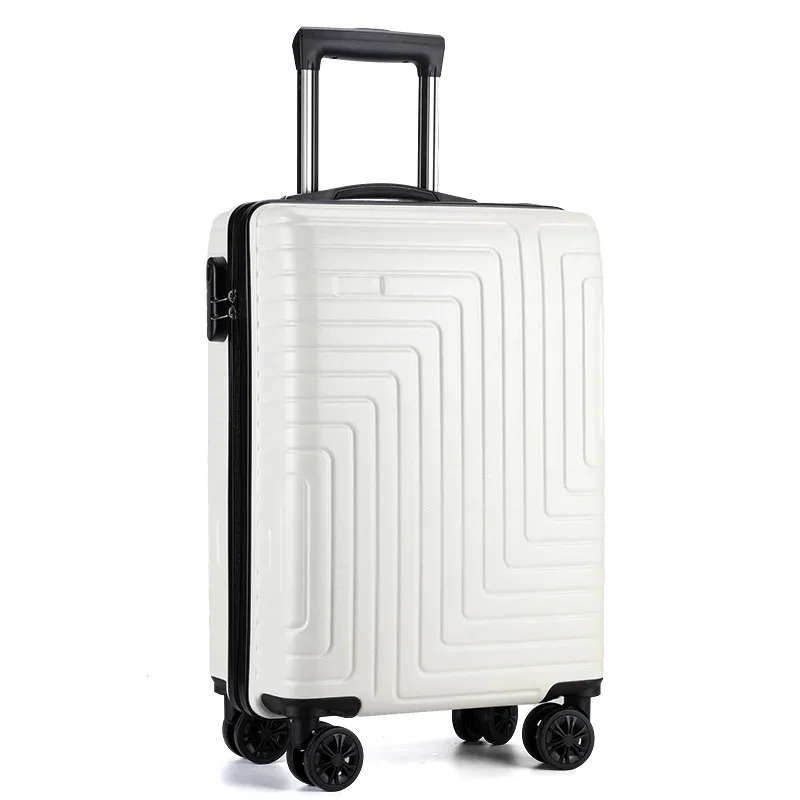 Female Customizable Ultralight Zipper Luggage Case Small Foldable Suitcase with Mute Spinner Wheel Password Box Made From PC