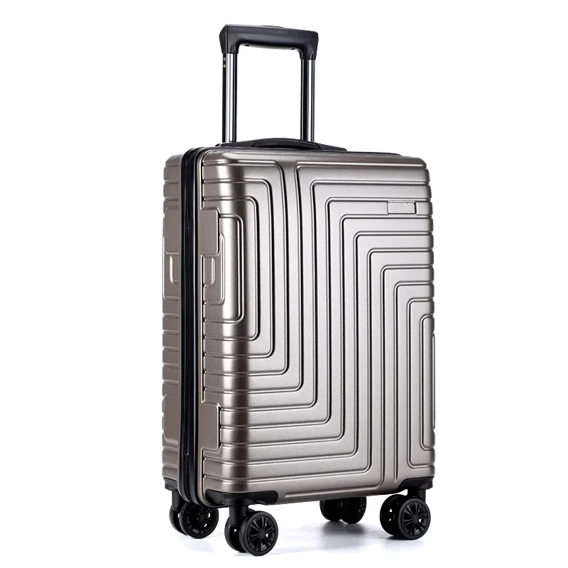 Female Customizable Ultralight Zipper Luggage Case Small Foldable Suitcase with Mute Spinner Wheel Password Box Made From PC