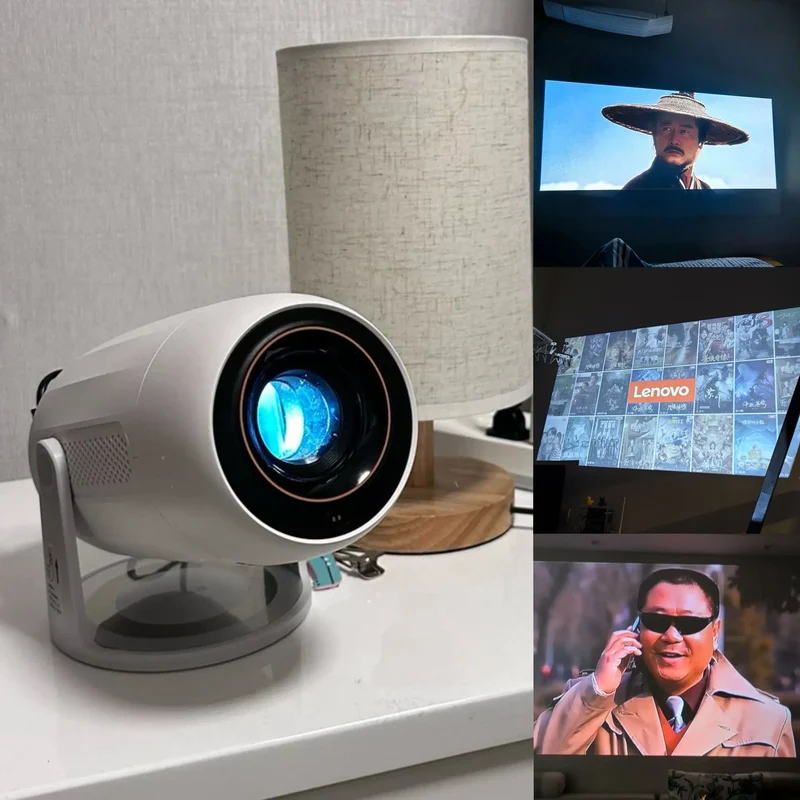 Lenovo Portable 4K Projector 100M Android 12 WIFI 6 TOF No-Sense Auto Focus Outdoor Full HD Projector Video Movie Home Theater