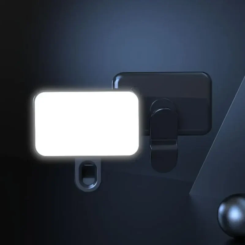 New Portable Mini Selfie Fill Light 3 Modes Adjustable Brightness Rechargeable Clip On For Mobile Phone Laptop Live Video Light