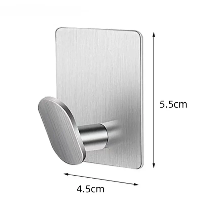 4pc/2pc bathroom clothes hooks, adhesive wall hooks, stainless steel towel racks, bathroom kitchen hardware, multi-purpose hooks