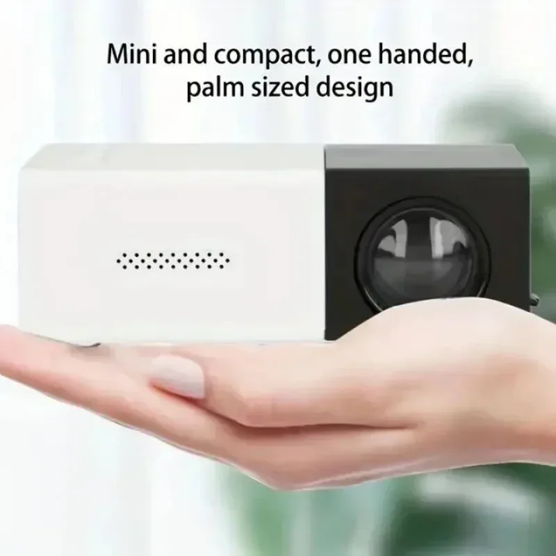 Portable Mini Projector with Full HD 1080P Support -Includes Remote Control, USB-Powered, Ideal for Smartphones, and USB Devices