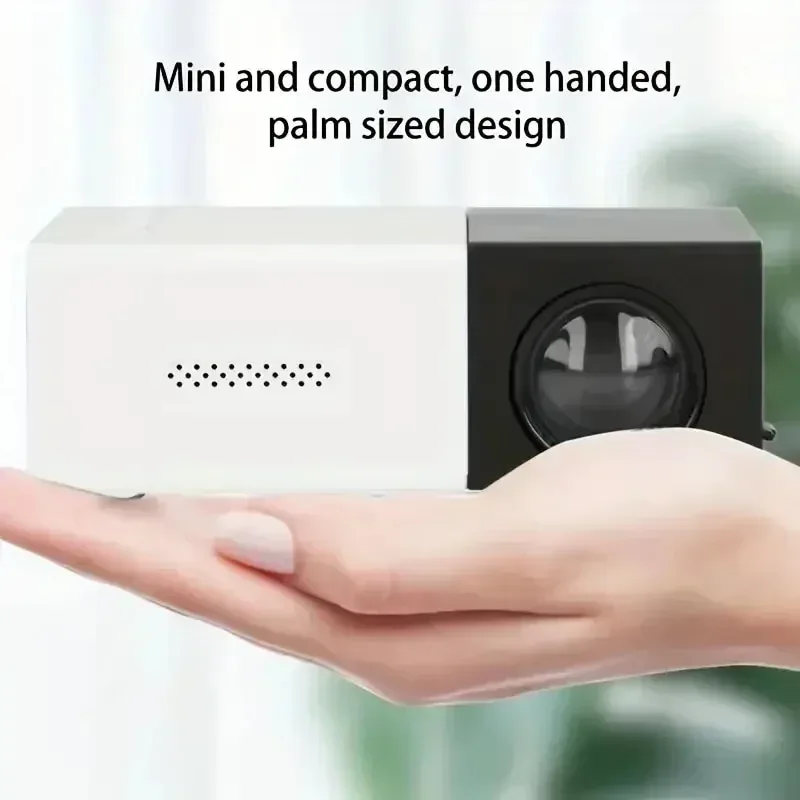 Portable Mini Projector with Full HD 1080P Support -Includes Remote Control, USB-Powered, Ideal for Smartphones, and USB Devices