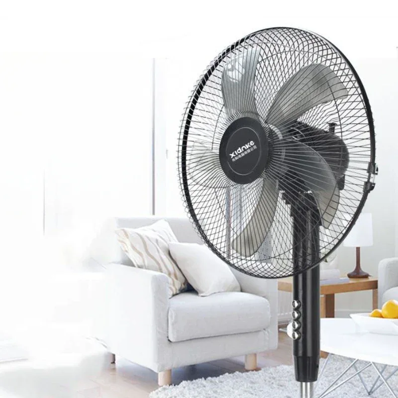 Household Silent Remote Control Standing Fan-5-Blade Powerful Oscillating Fan with Energy-Saving Motor, Adjustable Height