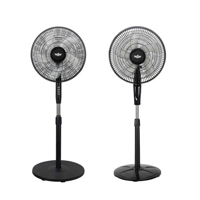 Household Silent Remote Control Standing Fan-5-Blade Powerful Oscillating Fan with Energy-Saving Motor, Adjustable Height