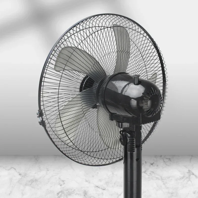 Household Silent Remote Control Standing Fan-5-Blade Powerful Oscillating Fan with Energy-Saving Motor, Adjustable Height