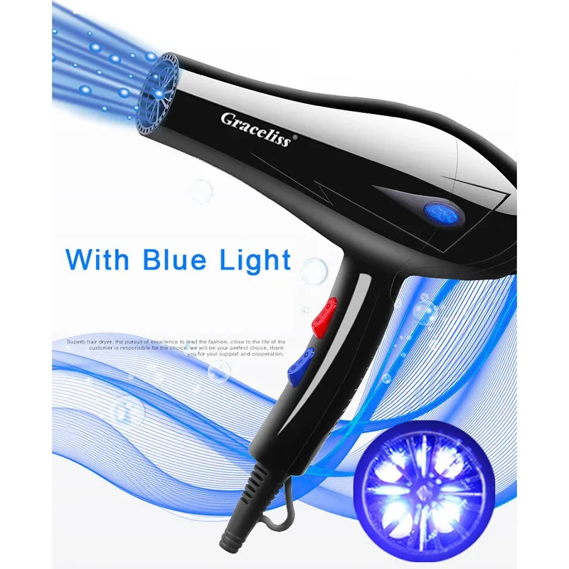 Original EU Plug Hot Cold Wind Professional Hair Dryer Blow dryer Hairdryer For Hair Salon for Household Use
