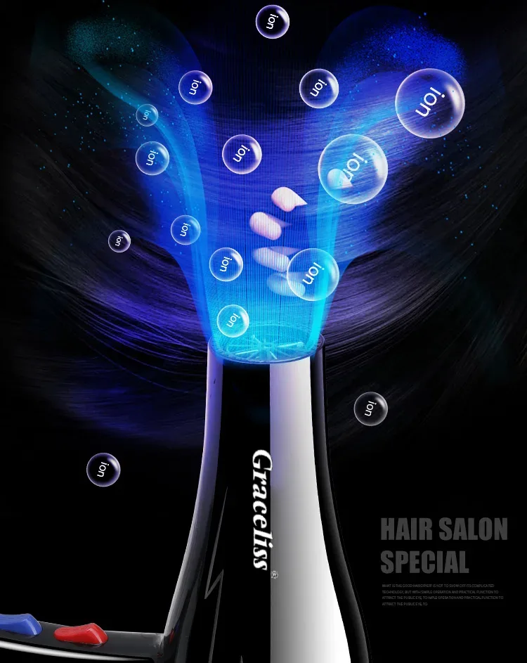 Original EU Plug Hot Cold Wind Professional Hair Dryer Blow dryer Hairdryer For Hair Salon for Household Use