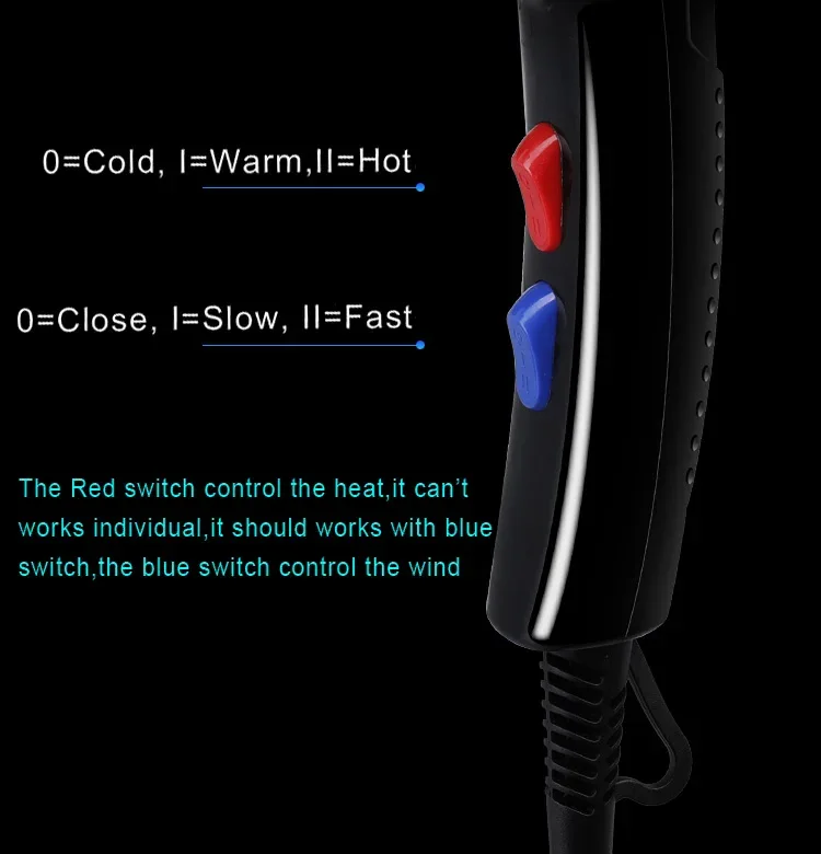 Original EU Plug Hot Cold Wind Professional Hair Dryer Blow dryer Hairdryer For Hair Salon for Household Use