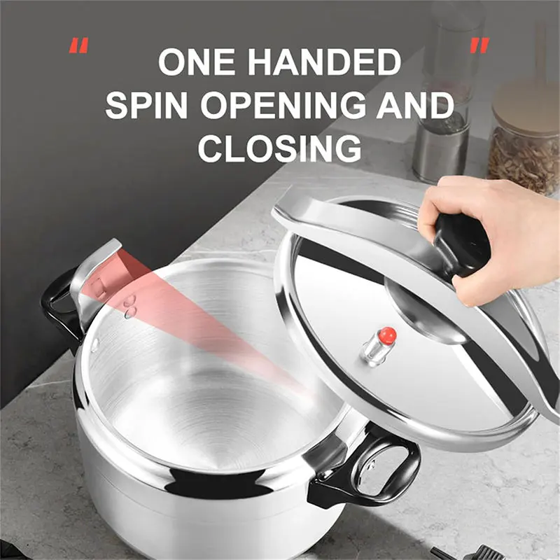 Aluminum 3L/4L/5L/7L Capacity Pressure Cooker Only for Gas Safe Explosion Proof Pressure Canner with Easy Lock Lid