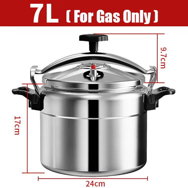 Aluminum 3L/4L/5L/7L Capacity Pressure Cooker Only for Gas Safe Explosion Proof Pressure Canner with Easy Lock Lid