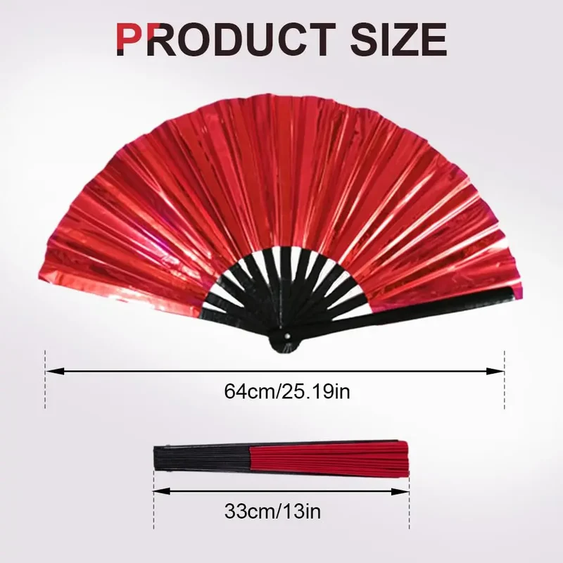 Boots on The Ground Clack Fan, 2025 New Large Holographic Folding Hand Line Dance Popping Fan,Clap Fans for Line Dancing