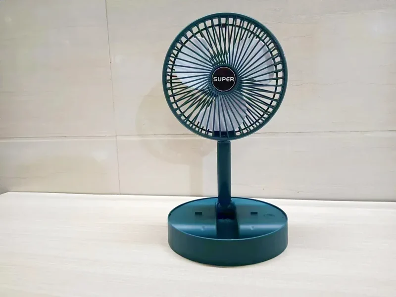 Stand Fan, 6 Inch Folding Portable Telescopic Floor/USB with Rechargeable Battery,3 Speeds Super Quiet Adjustable Height