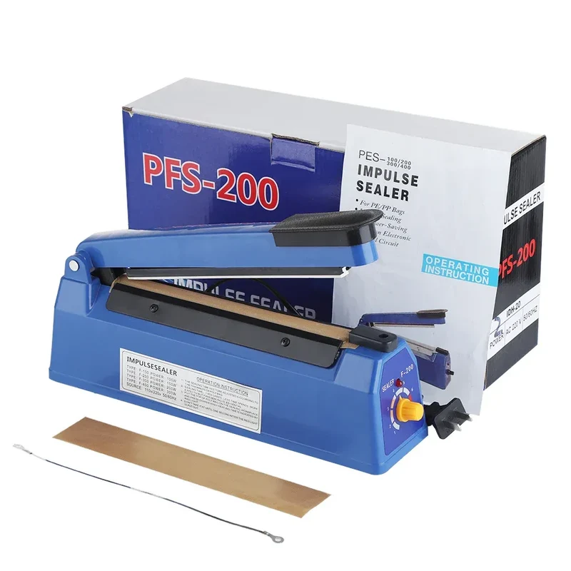 Impulse Sealer Manual Heat Sealer Machine for 8 inch Plastic Bags, Shrink Wrap Bag Sealers Vacuum Sealer Packaging Machine