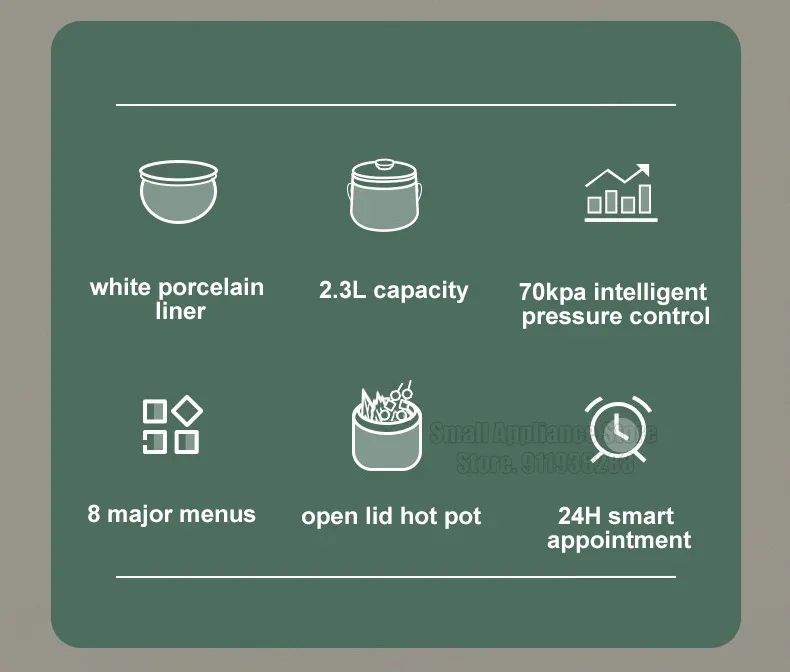 SUPOR 2.3L Electric Pressure Cooker Mini Rice Cooker Small Stainless Steel Electric Cooker High Quality Kitchen Appliances