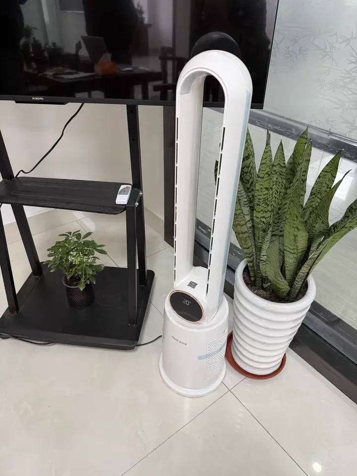 Bladeless Tower Fan with Remote Control 120° Oscillating Air Purifier for Baby Room/Dorm Quiet Floor Fan with Sterilization