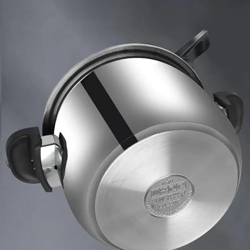 4/6/8L Explosion Proof Pressure Cooker 304 Stainless Steel Thickened Cooker Multifunctional Gas Stove Kitchen Pressure Pot