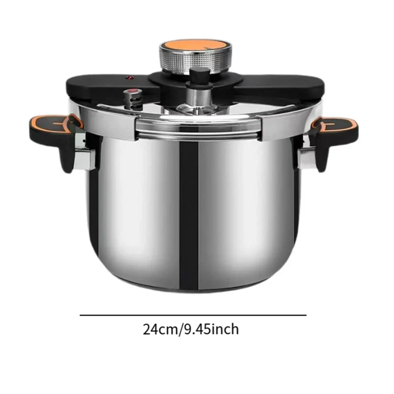 4/6/8L Explosion Proof Pressure Cooker 304 Stainless Steel Thickened Cooker Multifunctional Gas Stove Kitchen Pressure Pot