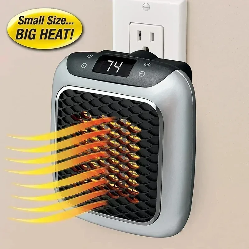800W Mini Heater, PTC Ceramic Fast Heating Bathroom Heater with Remote Control, Wall Mounted Electric Heater for Indoor Use