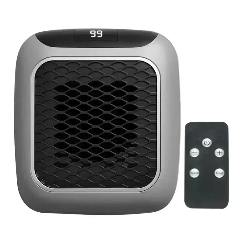 800W Mini Heater, PTC Ceramic Fast Heating Bathroom Heater with Remote Control, Wall Mounted Electric Heater for Indoor Use