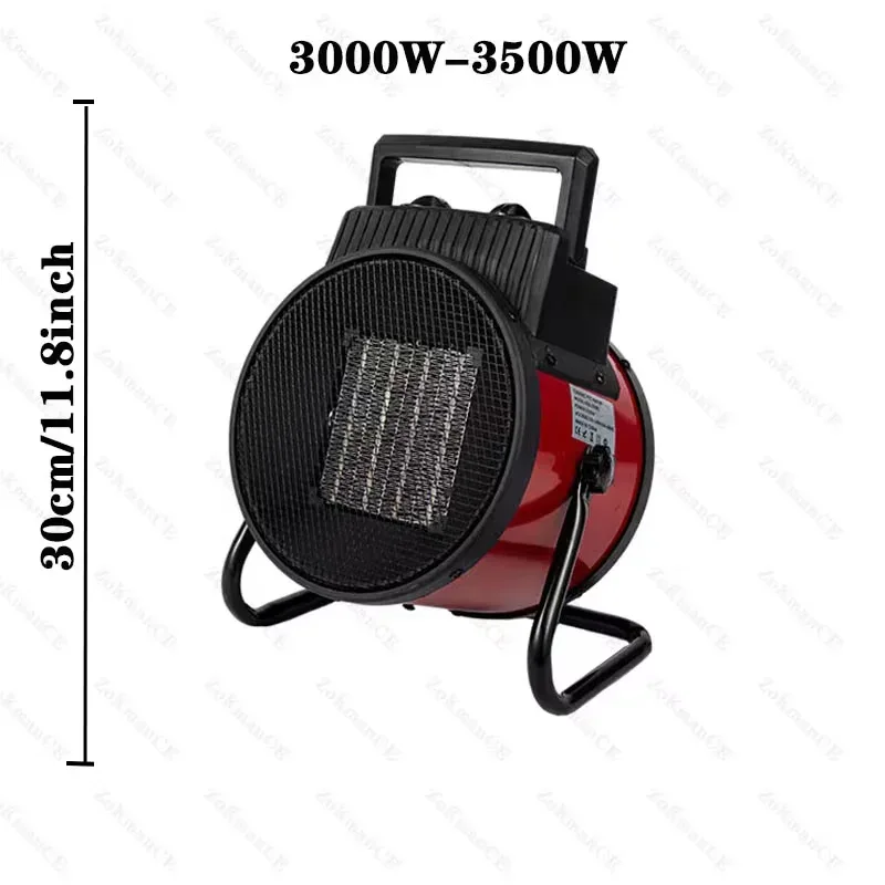 3500W Portable Ceramic Electric Space Heater 2500W Thermostat Air Warmer Radiator Room Fast Heat Auto Shut-Off Safety 1500KW
