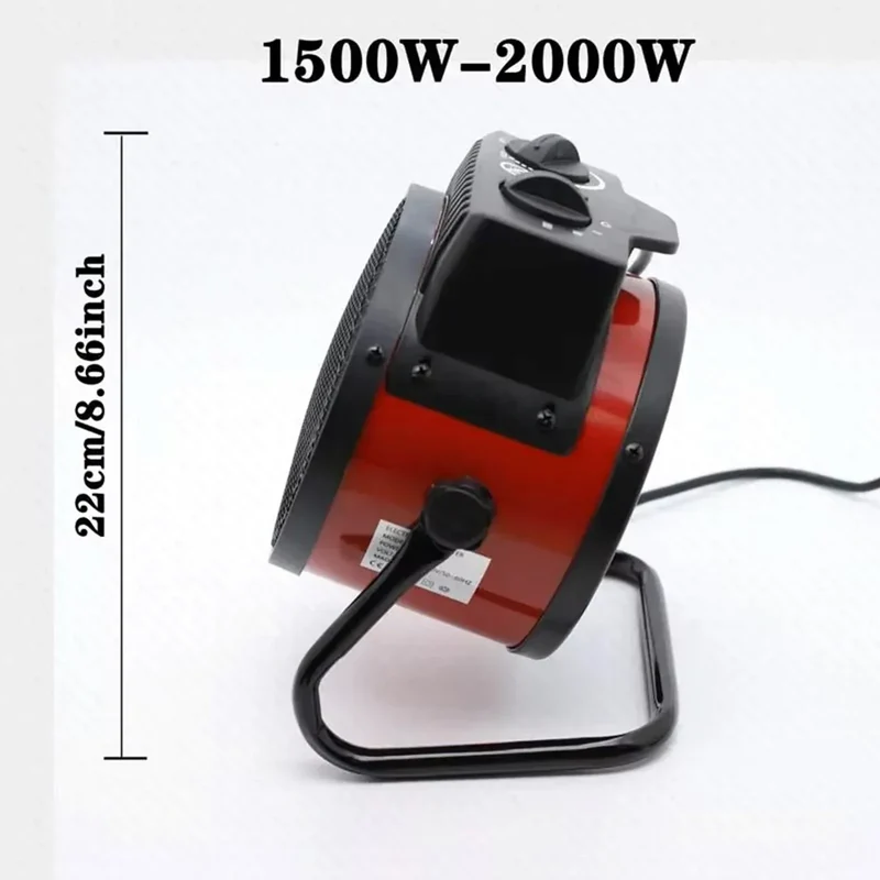 3500W Portable Ceramic Electric Space Heater 2500W Thermostat Air Warmer Radiator Room Fast Heat Auto Shut-Off Safety 1500KW