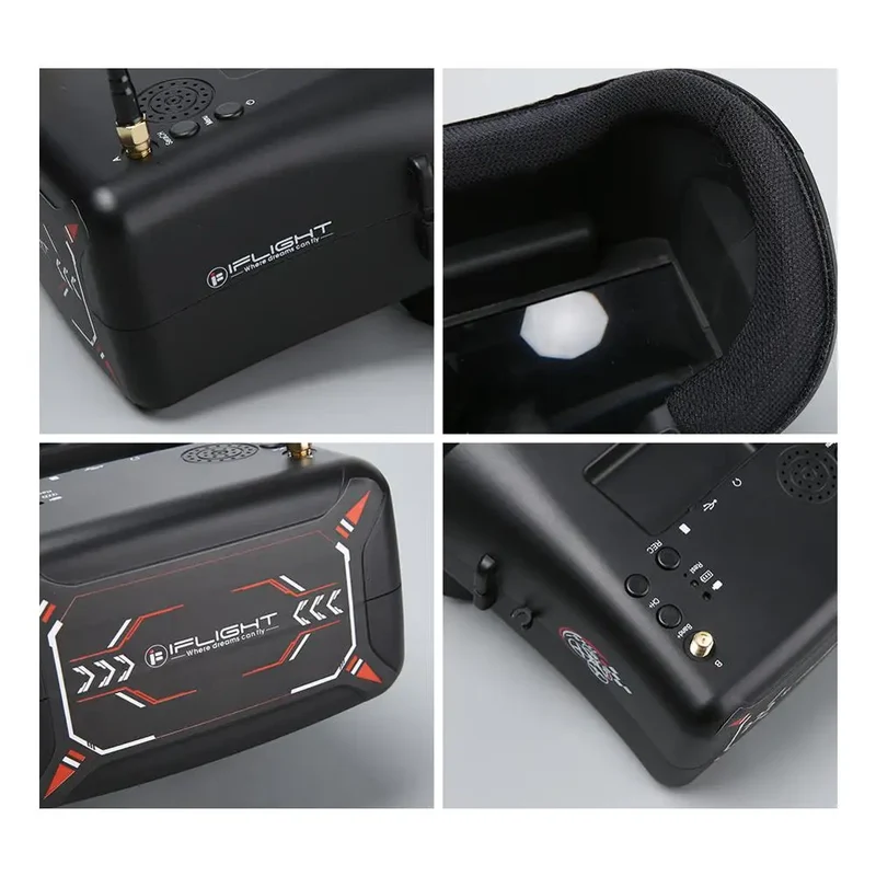 iFlight 4.3inch FPV Analog Goggles 40CH 5.8GHz with DVR Function Built-in 3.7V/2000mAh battery for FPV part