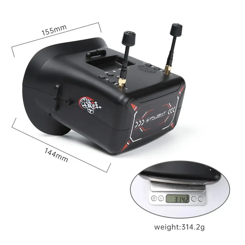 iFlight 4.3inch FPV Analog Goggles 40CH 5.8GHz with DVR Function Built-in 3.7V/2000mAh battery for FPV part