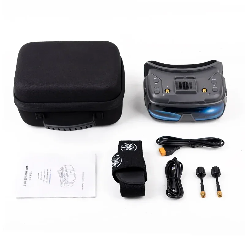 VR200 3.5-inch IPS Screen FPV Goggles 5.8G Analog With DVR 40CH Supports Analog FPV 1024 * 600px Resolution