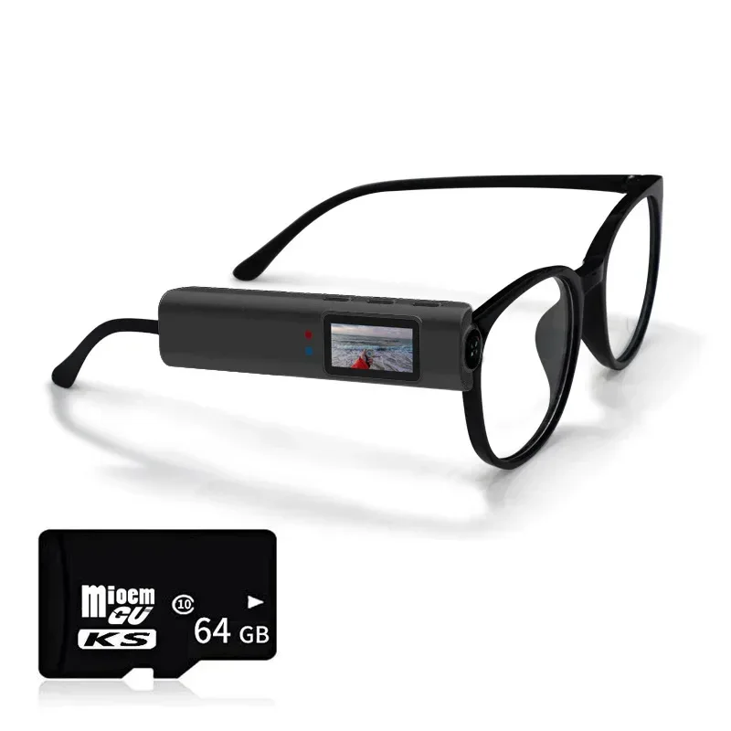 Mini FPV Eyeglasses 4K Video Shooting Micro-camera HD WiFi Intelligent Headset Glasses Video&Sound Recording WiFi APP
