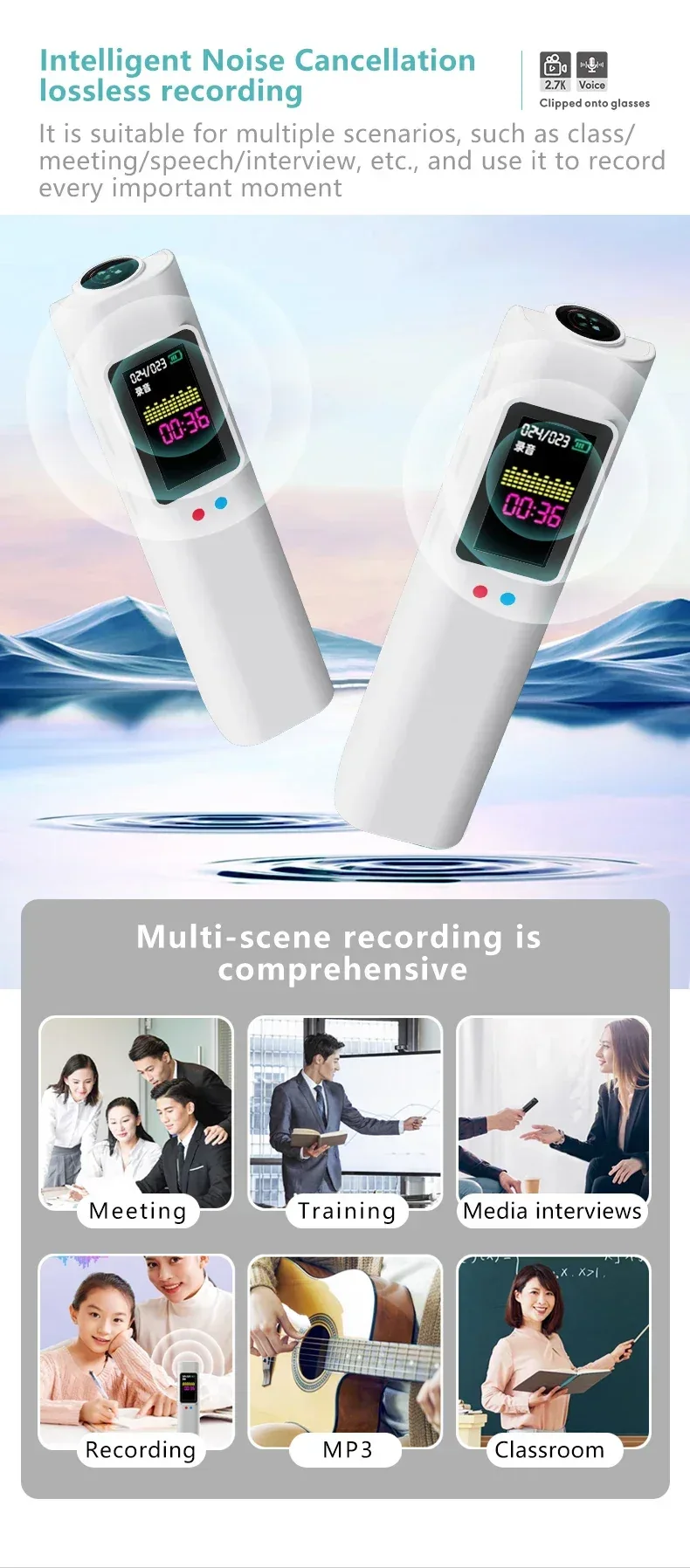 Mini 4K FPV Eyeglasses Video Shooting Micro-camera HD WiFi Intelligent Headset Glasses Video&Sound Recording WiFi APP