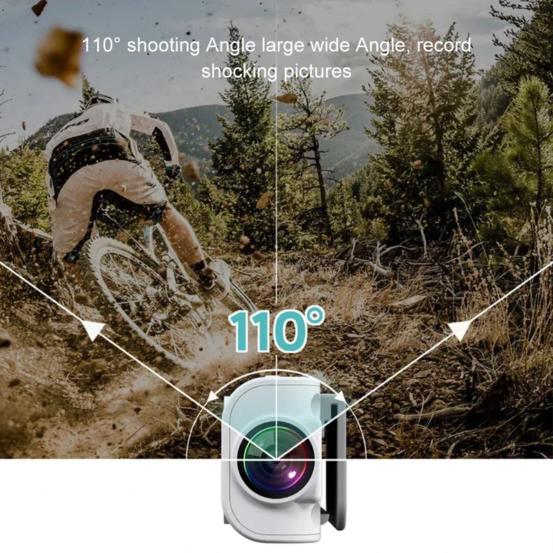 2.7K HD FPV Glasses Camera Wearable WiFi Video Camcorder 110°Wide Angle Lens Anti-shake 0.96" APP Control FPV Camera