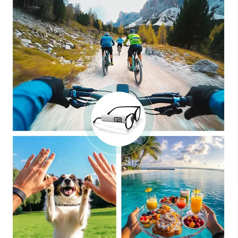 2.7K HD FPV Glasses Camera Wearable WiFi Video Camcorder 110°Wide Angle Lens Anti-shake 0.96" APP Control FPV Camera