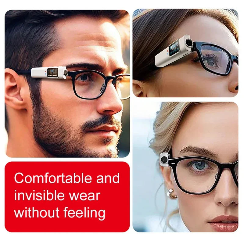 2.7K HD FPV Glasses Camera Wearable WiFi Video Camcorder 110°Wide Angle Lens Anti-shake 0.96" APP Control FPV Camera