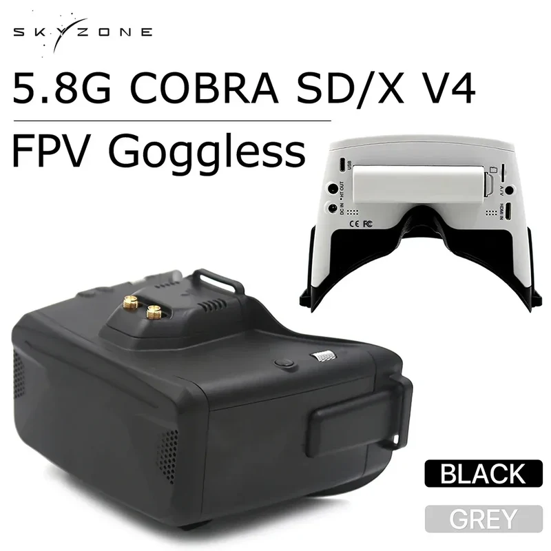 SKYZONE Cobra SD/X V4 FPV Goggles - Dual Screen Options 800x480 4.3in/1280x720 4.1in With 5.8G 48CH Diversity Receiver