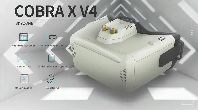 SKYZONE Cobra SD X V4 FPV Video Goggles 800x480 4.3in Cobra 1280x720 4.1in 5.8G 48CH Receiver Head Tracker DVR for FPV