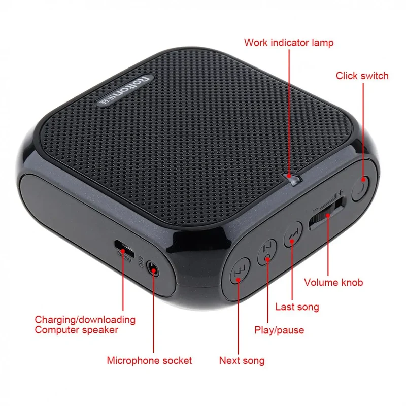 Megaphone Radios Original Sound Voice Amplifier Waist Band Clip Loudspeaker Support USB FM Radio TF MP3 Player For Teachers