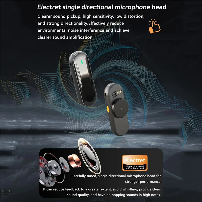 Mini Wireless Megaphone Speaker With Lavalier Microphone Bluetooth Portable Voice Amplifier for Teachers Tour Guides Coaches