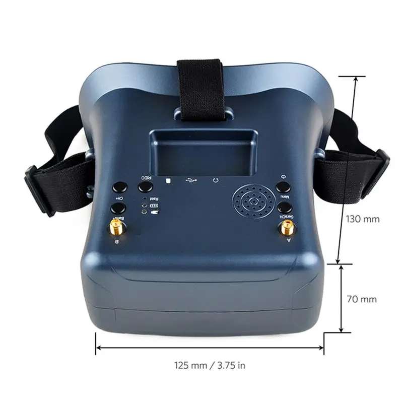 008D FPV Goggle 5.8GHz 40Ch Receiver with DVR 3.7V/2000MAh Battery 4.3 Inch HD LCD 16: 9 for Racing Drone BWhoop Drone-ABWO
